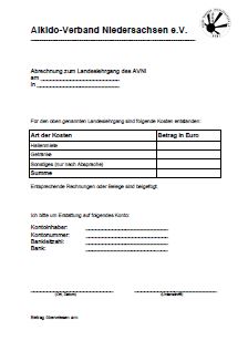 Bild: AVNI Kostenabrechnung Landeslehrgang